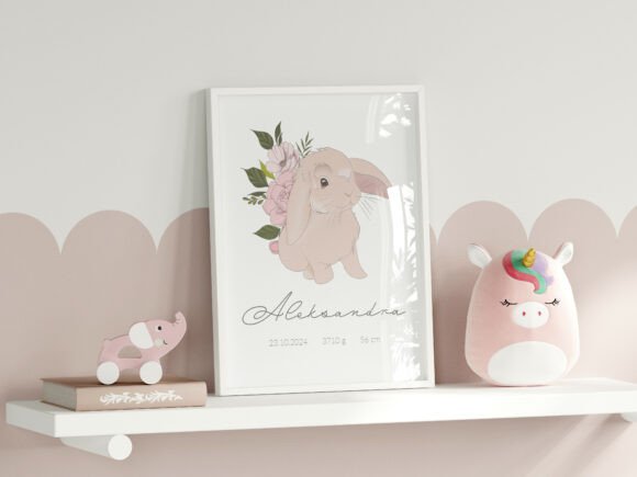 Boho Bunny Floral PNG Clipart: Elevating Your Creative Projects with Soft Aesthetics