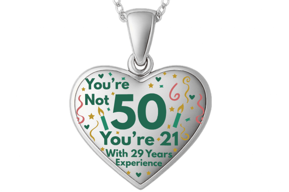 Celebrating the Golden Milestone: A Guide to Using 50th Birthday Heart Shape POD Designs