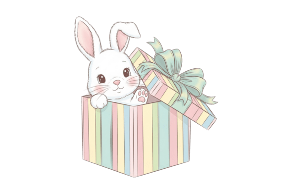 Cute Bunny Peeking out of a Colorful Gif: Elevating Your Digital Design Projects