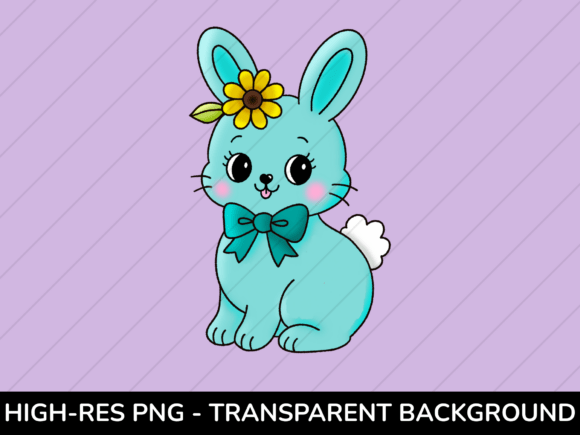 Elevating Digital Designs with Cute Bunny PNG – Kawaii Rabbit Clipart