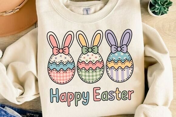 Elevating Spring Designs with Happy Easter Bow PNG and Bunny Easter PNG Assets