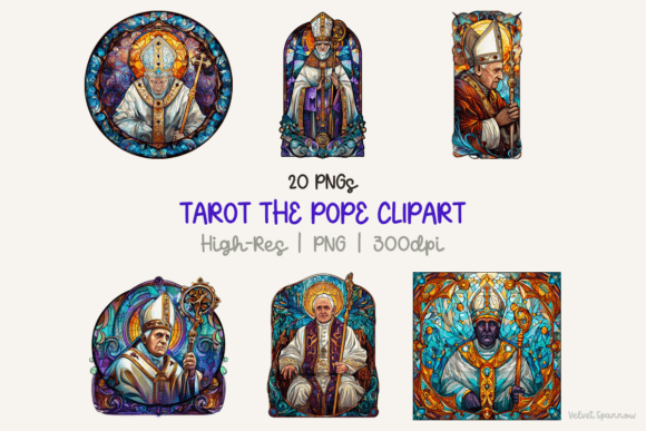 Evaluating Tarot the Pope Clipart for Digital and Print Design
