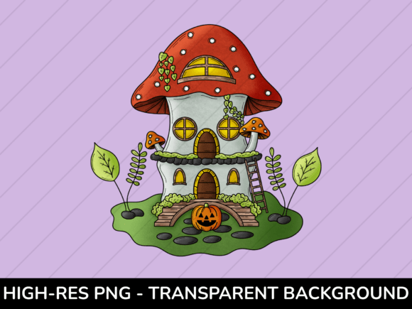 Integrating a Whimsical Mushroom House PNG into Your Creative Workflow