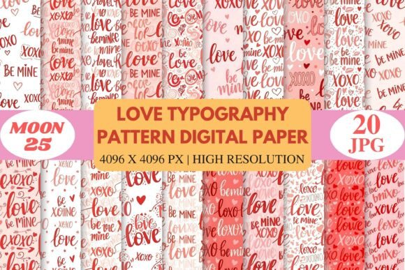 Integrating Love Typography Pattern Digital Paper into Your Creative Workflow