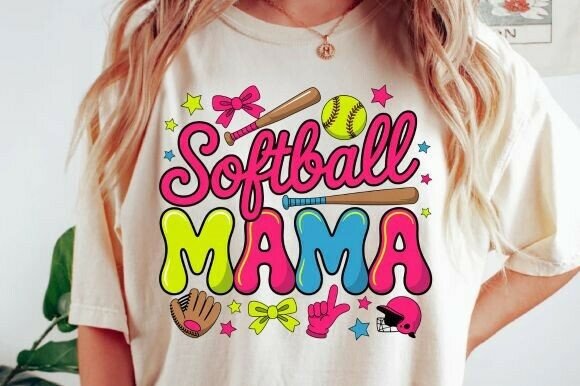 Preppy Softball Mama Bow Glitter Png: Elevating Your Game Day Style