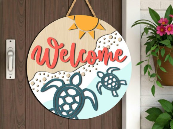 Strategic Branding with the Sea Turtle Beach Welcome Sign SVG