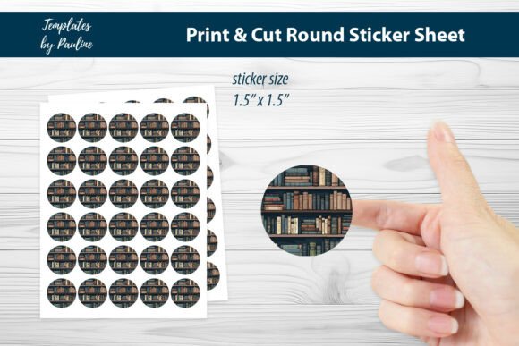Teacher Round Sticker Sheet, Digital: A Literary Touch for Modern Gifting and Organization