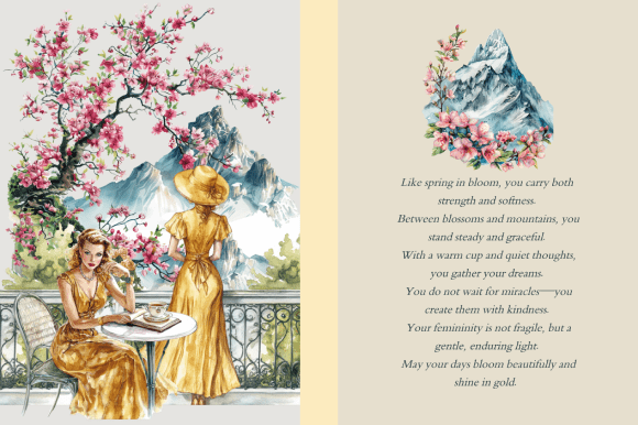 Vintage Spring Elegance Scene